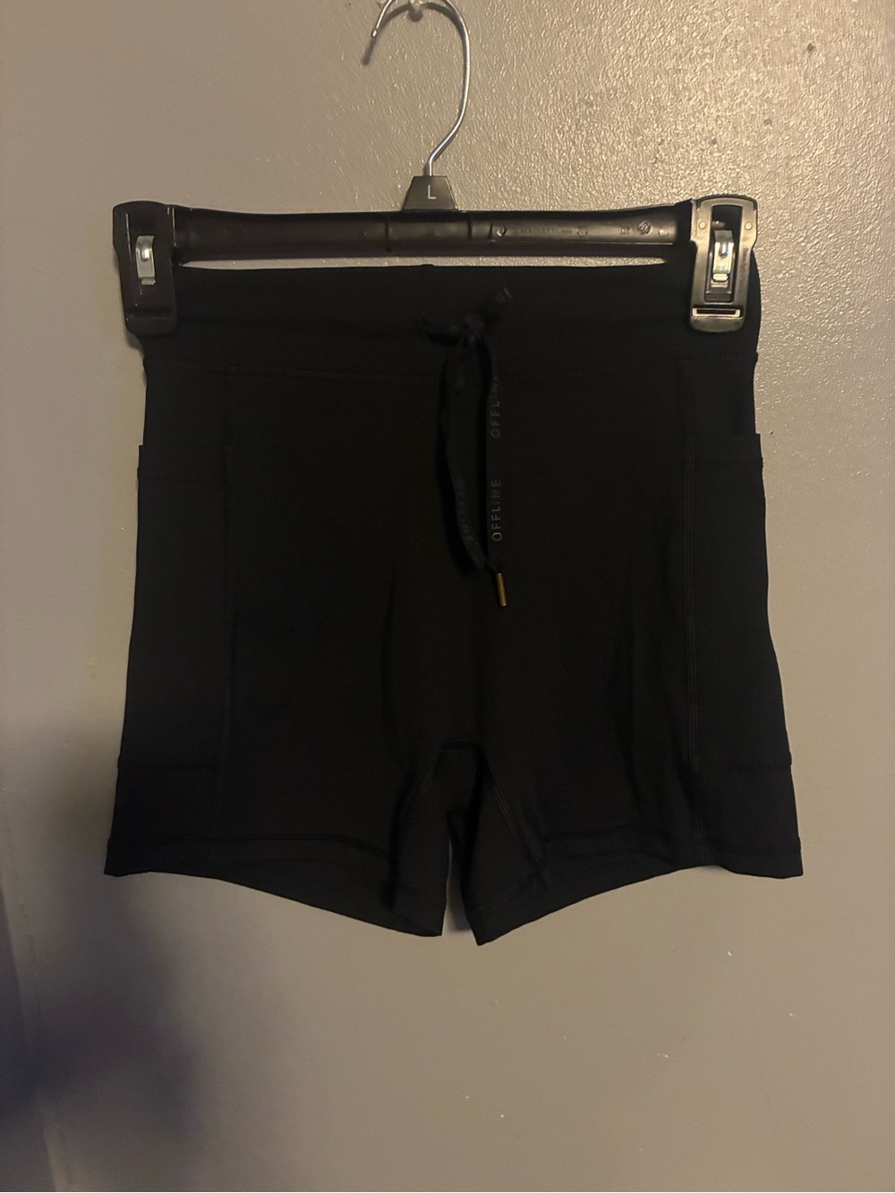 American Eagle Outfitters Black High-Rise Bike Shorts